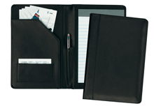 black leather junior pad holder