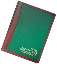 White Pearl Classic Vinyl Sewn Padfolio